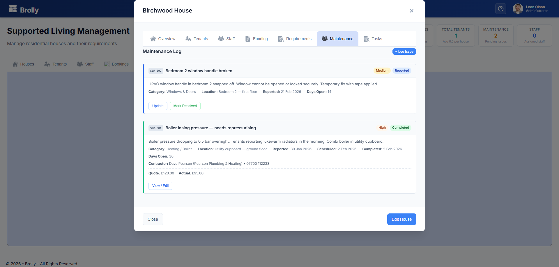 Brolly Staff Management